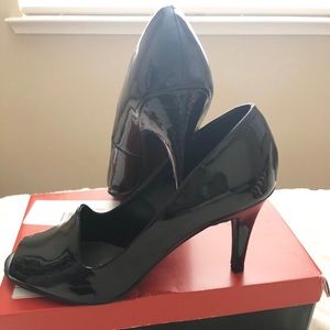 Ann Marino Peep Toe Patent Leather Heels - 8 1/2